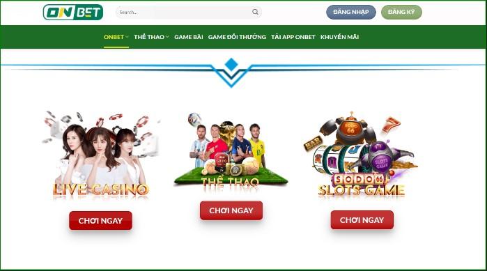 Đăng nhập vào tài khoản Onbet online